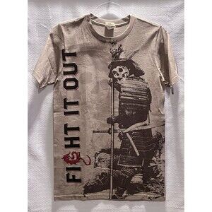 NEW Fight it Out Skeleton Dragon Graphic T Shirt Adult S Warrior Comic Book MMA